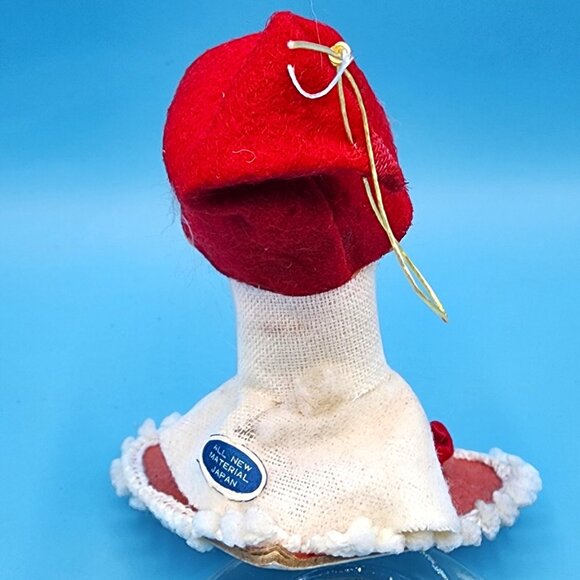 Vintage 1950s Napco Pixie Elf Knee Hugger on Heart Cushion Ornament Japan - Picture 6 of 10